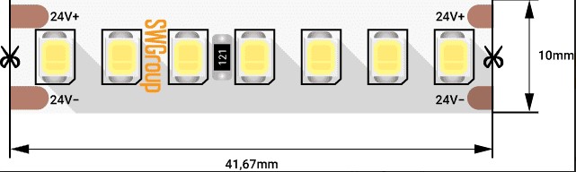 Светодиодная лента одноцветная SWG (168 свд/м)